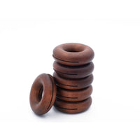 Minimal Wooden Donut Clip - Dark Wood - 12 Pack-Material: Solid beech wood