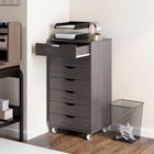 Vinsetto Mobile Letter/A4 Filing Cabinet with Drawers & Wheels - Grey-The wheels allow you to move it where you need it
