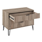 Manhattan Comfort DUMBO 35.19" Modern Dresser - Grey-Snap It Assembly! Includes High Quality Internal Click Grooves for a Simple Assembly, No Tools Required!
