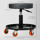 HOMCOM Shop Stool-Wheels at the bottom to easily move around the workspace 
