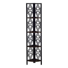 Monarch Specialties 3622 62"H Bookcase - Espresso/Black Metal Corner Etagere-This corner shelf elevates the look of your home with a sleek black metal frame