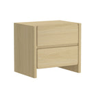 Manhattan Comfort Linda Modern 2-Piece Dresser and Nightstand Set - Natural Oak-10
