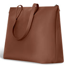 Champs Onyx Leather Business Tote - Brown-Inner stretch water bottle holder