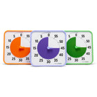 Time Timer Original 8" Timer - Learning Center Classroom Set - Secondary Colors - Set of 3-Set of 3 - 60-Minute Visual Timers - Sized perfectly for tabletops, whiteboards, or small group settings. Ideal for Small to Medium sized groups or rooms.