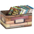 Teacher Created Resources Small Storage Bin - Reclaimed Wood Design - 2 Pack-Approximately 8" x 11" x 5"