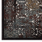 Modway Westia Ornate Turkish Vintage Area Rug - 5 ft W x 8 ft L - Dark Brown/Silver Blue-Stain Resistant / Easy To Clean