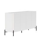 Manhattan Comfort Abbey Modern Bookcase and Sideboard - White - Set of 2-15.7" L x 66.9" W x 52.8" H