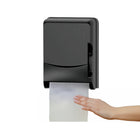 Globe Manual Roll Towel Dispenser with Pull Lever-2-way dispensing by either pulling on paper or twisting wheel on side