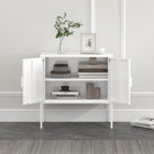 Manhattan Comfort Ava 23.6" Modern Accent Cabinet - White-Clean Lines and a Minimalist Silhouette, Perfect for Contemporary and Transitional Spaces