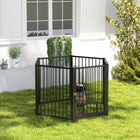 PawHut 6-Panel Dog Playpen with Door - 30" H-Easily assembled and portable for convenience