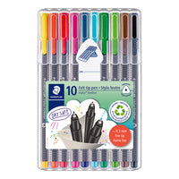 Staedtler triplus Fineliners – 0.3mm – Assorted Colours – 10 Pack-Top-quality fineliner with superfine, metal-clad tip