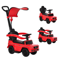 Aosom Mercedes-Benz G350 Toddler Sliding Car - Red-3-in-1 design of a Foot-to-Floor walker, a slider and push-along Ride-On 