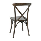 Flash Furniture HERCULES Series Stackable Early American Wood Cross Back Chair-Ash Wood Seat and Frame