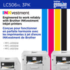 Brother Genuine LC506XL 3-Piece Ink Cartridge Set - High Yield - Cyan - Magenta - Yellow-Refresh EZ Print Subscription-eligible. Printers that work with the LC506 series inks are eligible for Refresh EZ Print, the subscription that delivers ink and toner automatically before you run out. Learn more at brother.ca/refresh. 