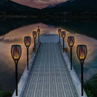 Truu Design Solar LED Fire Torch, 32 x 8.25 inches, Black-High-efficiency solar panels produce the best performance