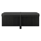 Hudson&Canal Laguna 45" Wide Rectangular Coffee Table - Black Grain-Table is made of high-quality materials in a black grain wood-look finish