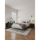 Manhattan Comfort DUMBO Modern 2-Drawer Nightstand and 3-Drawer Dresser Set - Black-Includes 5 Full Extension Drawers Designed in Vertical Textured Ribbed Lines.