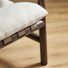 Modway Paxton Wood Sling Chair - Dune Fabric Walnut-Fabric Upholstery