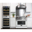 Kucht 36" KNG Series Pro Style Propane Gas Range - Stainless Steel/White-Matching the power of professional kitchens, this range features a 22,000 BTU convection oven and a 10,000 BTU broiler
