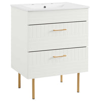 Modway Daybreak 24" Bathroom Vanity - White-Modern Bathroom Vanity