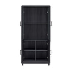 Manhattan Comfort Jodie 31" Mid-Century Modern Bookcase - Charcoal Grey - Set of 3-Cleaning: Dust with a soft, dry cloth or use a microfiber cloth. For deeper cleaning, use a wood-specific cleaner and polish. Avoid: Harsh chemicals, excessive moisture, or abrasive cloths. Care: Keep out of direct sunlight and away from extreme heat or cold to prevent warping or fading. Protection: Use felt pads under objects to prevent scratches. Clean up spills immediately