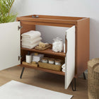 Modway Energize 36" Bathroom Vanity Cabinet - Cherry/White-Dual Soft-Close Doors