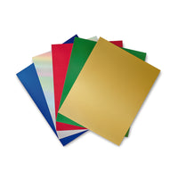 Royal Brites Mini Metallic Poster Board - 12" x 14" - Assorted - 10 Pack-Five metallic colours