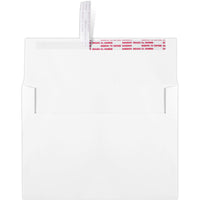 Jam Paper A7 60 lb Invitation Envelopes with Peel and Press Seal - 5 1/2" H x 7 1/2" W - White - 50 Pack-Perfect for all occasions: If youÕre looking for an envelope for baby shower invitations, wedding invitations, holiday cards, pregnancy announcements, RSVPs, thank-you cards, and more, our A7 LUX Paper envelope is an excellent option. These square flap envelopes are also perfect for direct mail, letters, postcards, and 5Ó x 7Ó photos so you can depend on them for all your special mailing needs