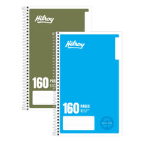 Hilroy 1-Subject Recycled Notebook, 9-1/2" x 6", Assorted, 160 Pages-Paper: recycled with 30% post consumer waste