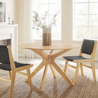Modway Crossroads 47" Round Wood Dining Table - Oak-Ash Wood Veneer