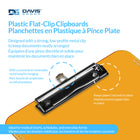 Davis Group Transparent Clipboards - Letter Size - 9" W x 12" H - Orange - 6 Pack-Transparent Blue