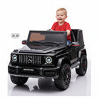 KIDS ON WHEELZ Mercedes Benz AMG G63 24V Kids' Ride On Car with Parental Remote Control - Black-Unmatched Luxury & Design: This officially licensed mini-SUV features the iconic G63 styling and includes a comfortable, cushioned leather seat for a truly premium, realistic driving experience.