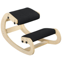 HOMCOM Ergonomic Adjustable Kneeling Chair - Black-Ergonomic design enhances posture, preventing slouching and hunchback