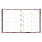 Blueline Monthly Planner - 9-1/4" H x 7"-1/4" W - Floral Design - Bilingual-Contacts section