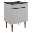 Modway Harvest 24" Bathroom Vanity - Grey/Black-Assembly Required