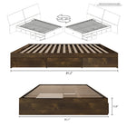 Nexera 3-Drawer Storage Bed Frame - Queen Size - Truffle-8