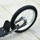 Aosom Youth Street Kick Scooter with 16'' Inflatable Wheel Dual Brakes - Black-Adjustable handlebar makes it usable for kids of many ages 