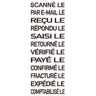 Trodat 4817 Self-Inking Phrase Dater - French-Contains minimum 70% post-consumer recycled plastic
