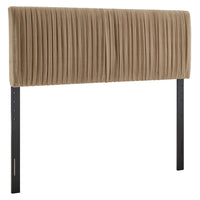 Modway Eloise Stain-Resistant Performance Velvet King Headboard - Taupe-King Size Headboard