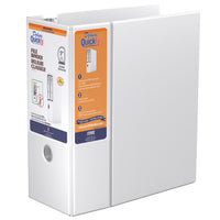 Davis Group QuickFit Deluxe File Binder - 5" - 3-Ring - D-Ring - Letter Size - White-Commercial Grade Binder, White,  holds 950 sheets of paper, for 8.5"x11" size paper