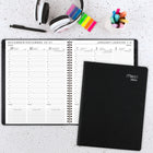 Mead 2026 Contempo Weekly/Monthly Appointment Book - 10-7/8" H x 8-1/4" W - Black - Bilingual-Special information pages for note taking and project management