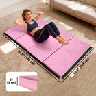 Soozier Folding Gymnastics Tumbling Mat - Exercise Mat with Carrying Handles for Yoga - MMA - Martial Arts - Pink - 4' W x 6' L x 2" D-Non-absorbent PU leather surface, fire-retardant, puncture, and mildew resistant 