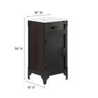 Modway Steamforge 18" Bathroom Vanity - White/Black-Pivot Hinges