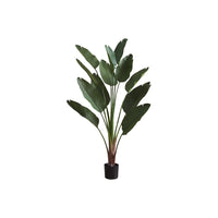 Monarch Specialties 83" Artificial Indoor Palm Tree - Floor - Black Pot-A stunning 83" tall artificial bird of paradise plant with 12 real touch green leaves that brings a touch of nature indoors