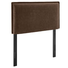Modway Camille Upholstered Linen Blend Twin Size Headboard - Cocoa-Woven Linen Blend