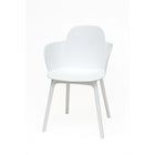 Dura Housewares Granada Chair - White - 4 Pack-Suitable for indoor and outdoor use