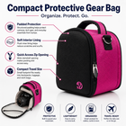 Vangoddy Padded Camera Shoulder Bag - Magenta-Removable padded shoulder strap offers comfortable hands-free carrying
