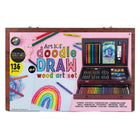 Art 101 Doodle & Draw Multimedia Wood Art Set - 136 PieceSet-All your supplies come in a high-quality convenient wood carrying case, which makes keeping your artistic tools organized and easy to use whenever inspiration strikes!