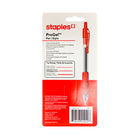 Staples ProGel Retractable Gel Pen - Medium Point - 0.7 mm - Red Ink - 4 Pack-Ultra smooth, quick-dry ink prevents skipping and smudging