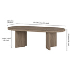Hudson&Canal Alma 48"W Oval Coffee Table - Antiqued Grey Oak-9